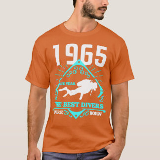 Scuba Diving 1965 Birthday Present Diver Gift T-Shirt