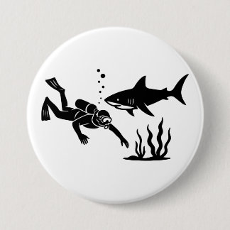 Scuba diving 7.5 cm round badge