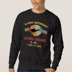 Scuba Diving Aquaholic Cool Scuba Diver Dad Vintag Sweatshirt