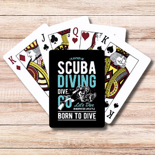 Scuba Diving Born To Dive   Sports Playing Cards