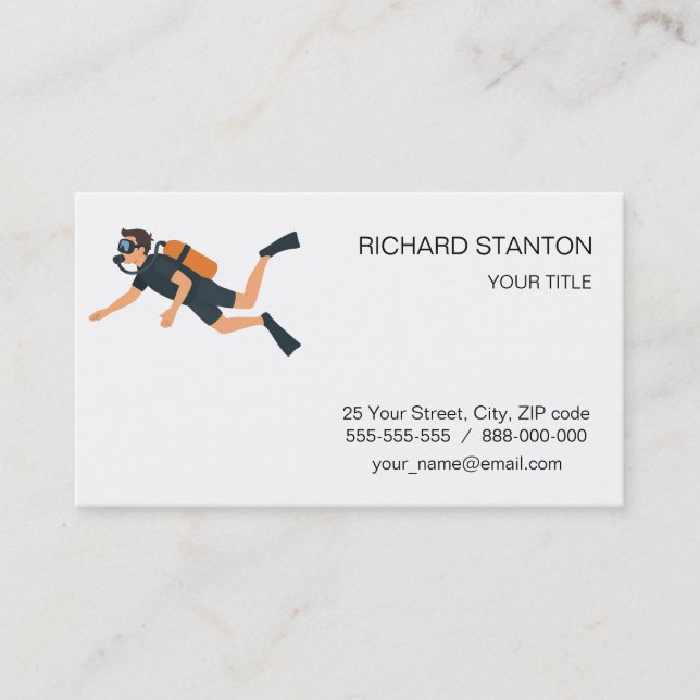 Scuba diving business card (Front)