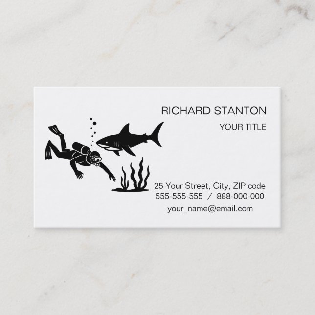 Scuba diving business card (Front)