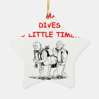 scuba diving ceramic tree decoration
