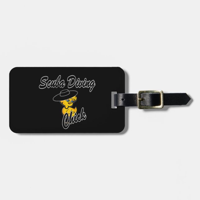 Scuba Diving Chick #4 Luggage Tag (Front Horizontal)