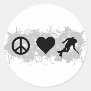 Scuba Diving Classic Round Sticker