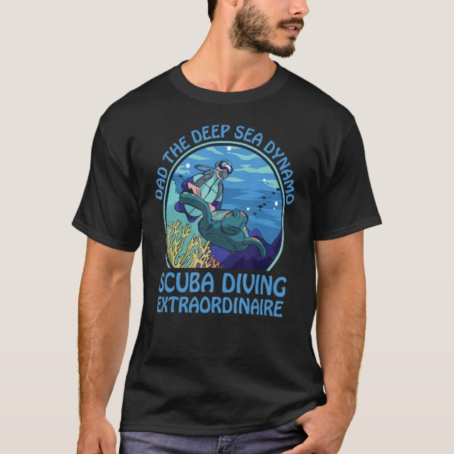 Scuba Diving Dad Skilled Open Water Diver T-Shirt (Front)