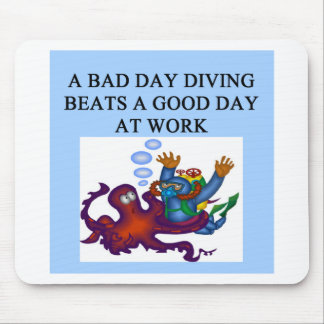 scuba diving design mouse pad