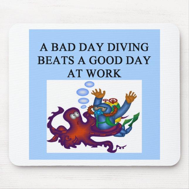 scuba diving design mouse pad (Front)