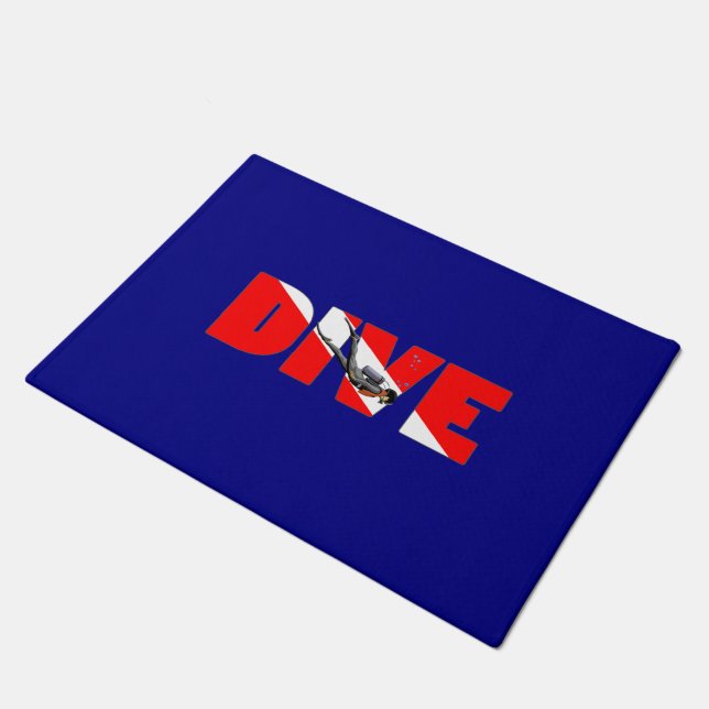 Scuba Diving DIVE Doormat (Angled)