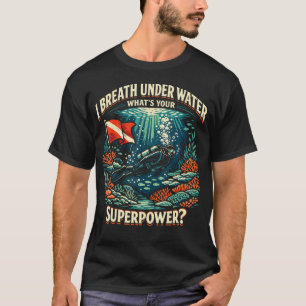 Scuba Diving Diver I Breath Under Water What's T-Shirt