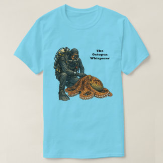 SCUBA Diving Diver Petting a Large Octopus URM T-Shirt