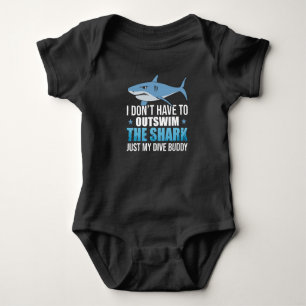 Scuba Diving Diver Shark Dive Ocean Baby Bodysuit