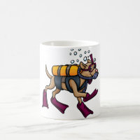 Scuba Diving Dog Mug