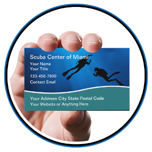 Scuba Diving Equipment Services Business Cards