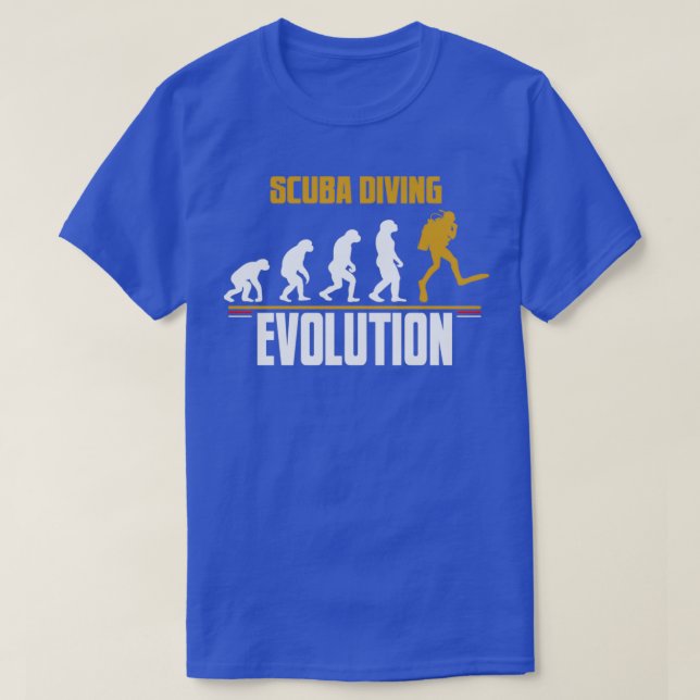 Scuba Diving Evolution 7 T-Shirt (Design Front)