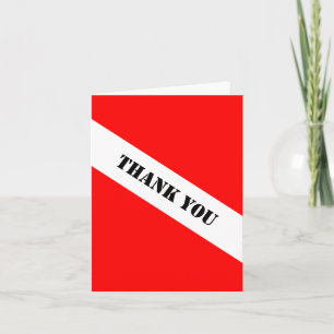 Scuba Diving Flag Thank You Card