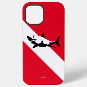 Scuba Diving Flag with Shark Personalised iPhone 12 Pro Max Case