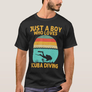 Scuba Diving For Boys Kids Men Underwater Diver T-Shirt