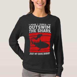 Scuba Diving For Men Women Shark Diving Buddy T-Shirt