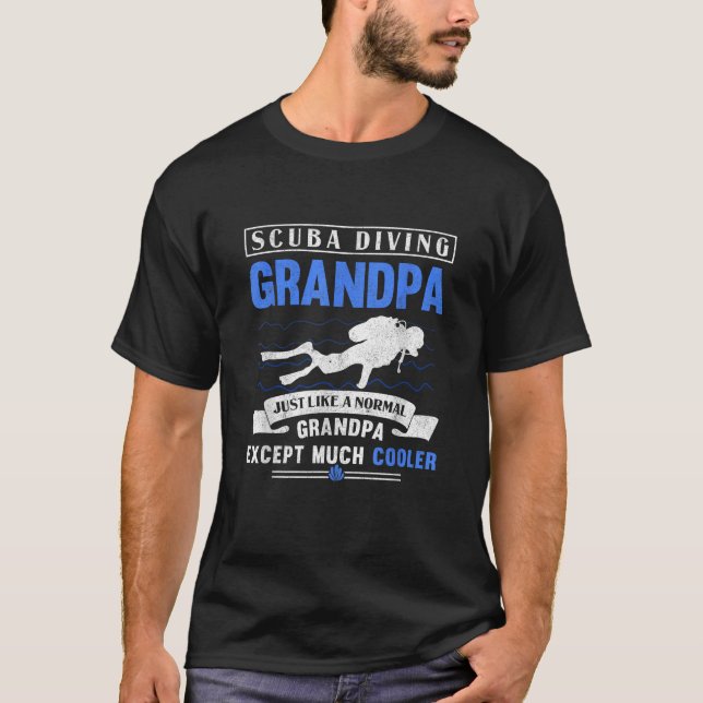 Scuba Diving Grandpa Dive Grandfather Underwater S T-Shirt (Front)