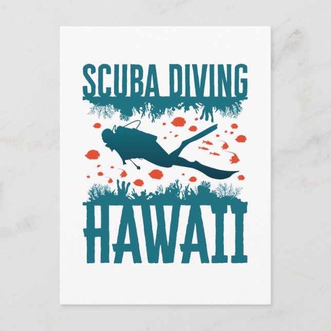 Scuba Diving Hawaii Souvenir Postcard (Front)