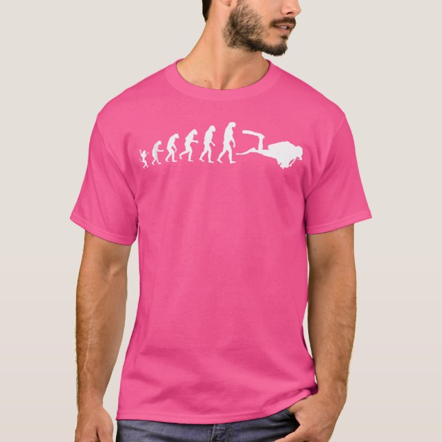 Scuba Diving Human Evolution T-Shirt (Front)