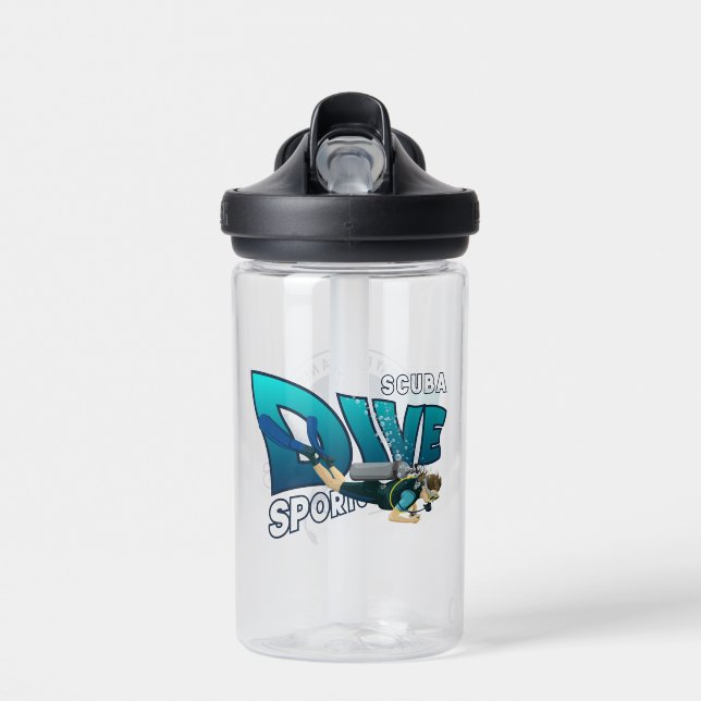 Scuba Diving | Kids Water Bottle (Front)