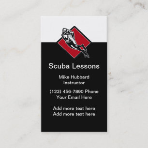 Scuba Diving Lessons Business Card