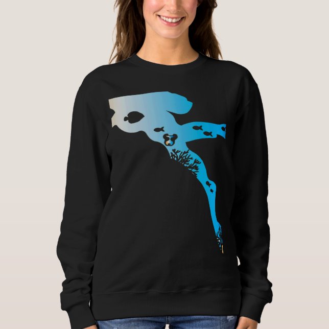 Scuba Diving Marine Diver Aquatic Ocean Dive Reefs Sweatshirt (Front)
