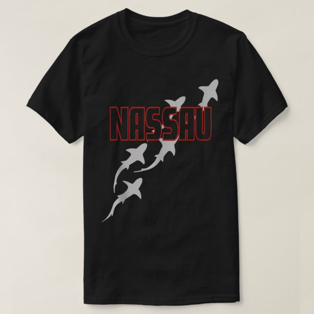 Scuba Diving Nassau Diving with Sharks in Nassau  T-Shirt (Design Front)