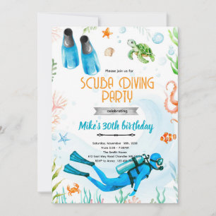 Scuba Diving party Invitation