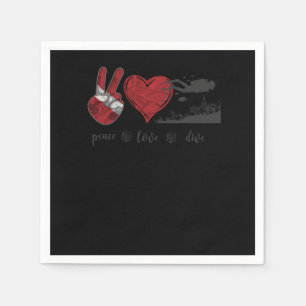 Scuba Diving Peace Love Diving Napkin