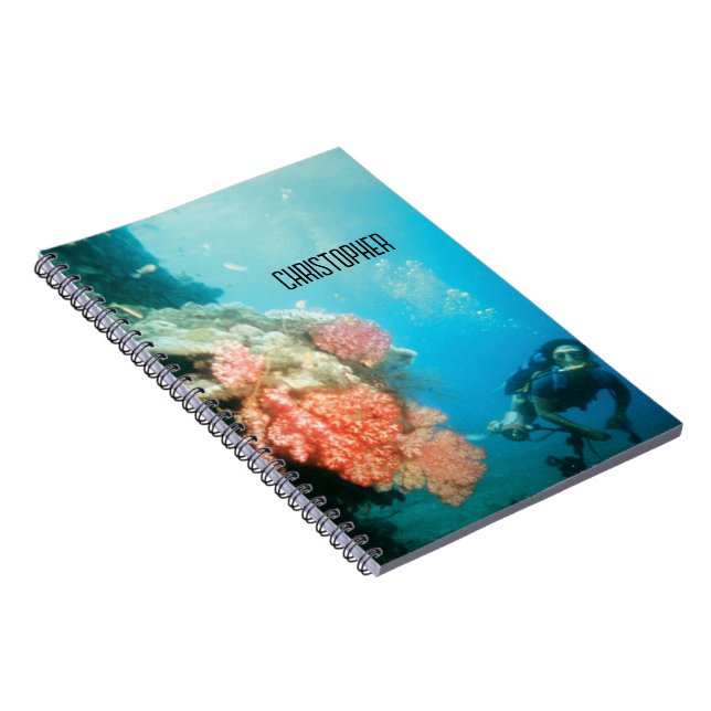 Scuba Diving Personalised Notebook (Right Side)