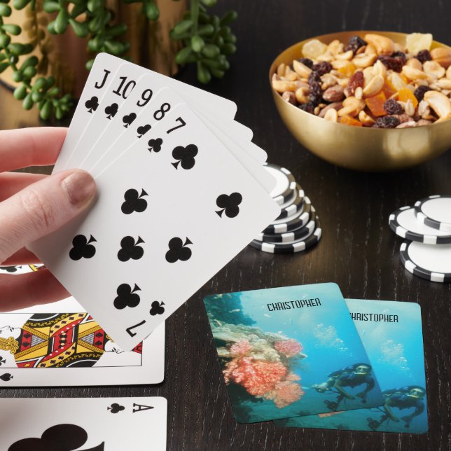 Scuba Diving Personalised Playing Cards (In Situ)