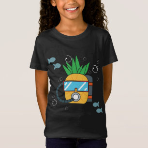 Scuba Diving Pineapple Fruit Marine Diver Aquatic T-Shirt