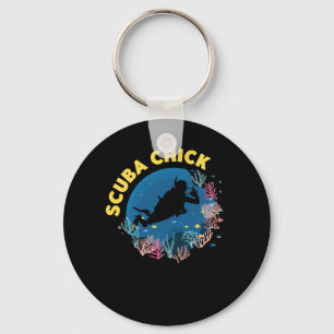 Scuba Diving Scuba Chick Key Ring