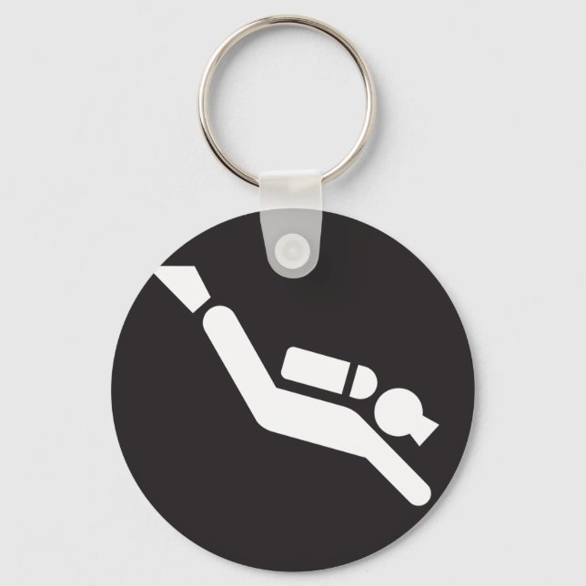 Scuba Diving Sign Key Ring (Front)