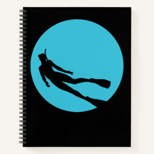Scuba Diving Silhouette Notebook