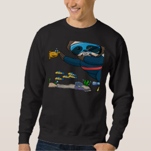 Scuba Diving Snorkeling Sloth Lazy Tired Dive Slee Sweatshirt