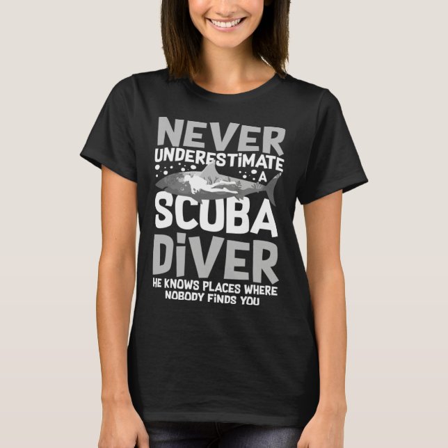Scuba Diving Snorkeling Underwater Diving T-Shirt (Front)