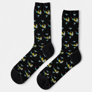 Scuba Diving Stickman Socks