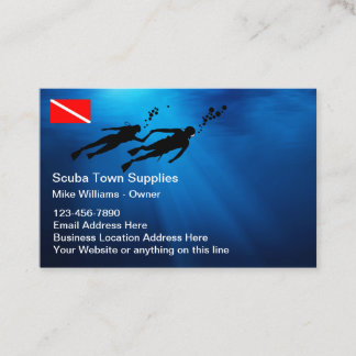 Scuba Diving Supplies And Classes Business Card