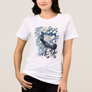 Scuba Diving Swim with the Manta Rays Tri-Blend Shirt