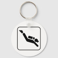 Scuba Diving Symbol Keychain