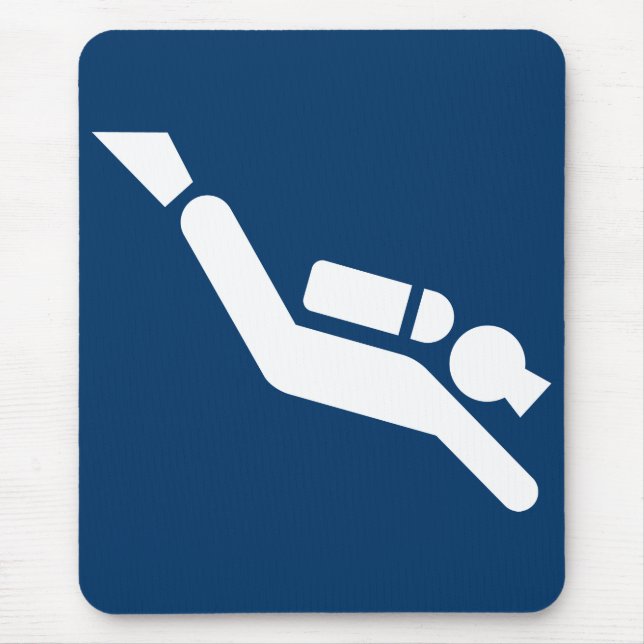 Scuba Diving Symbol Mousepad (Front)