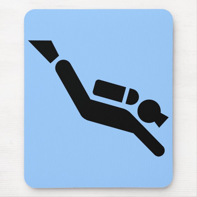 Scuba Diving Symbol Mousepad (Front)