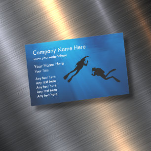 Scuba Diving Theme Magnetic Business Card