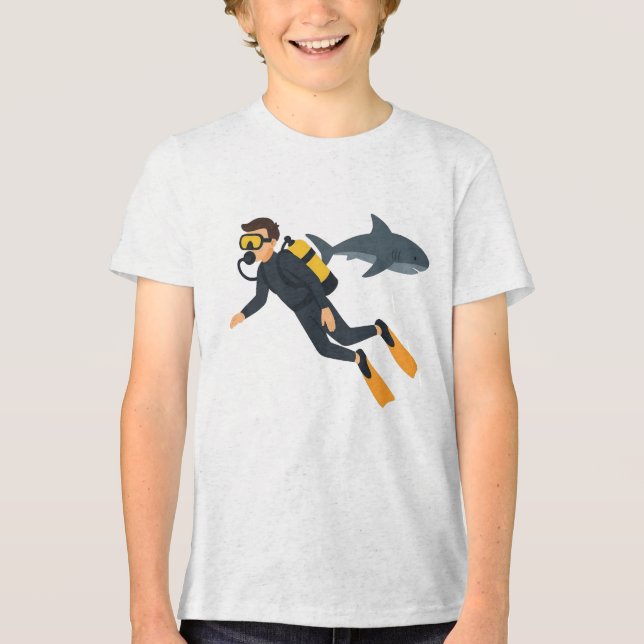 Scuba diving Tri-Blend shirt (Front)