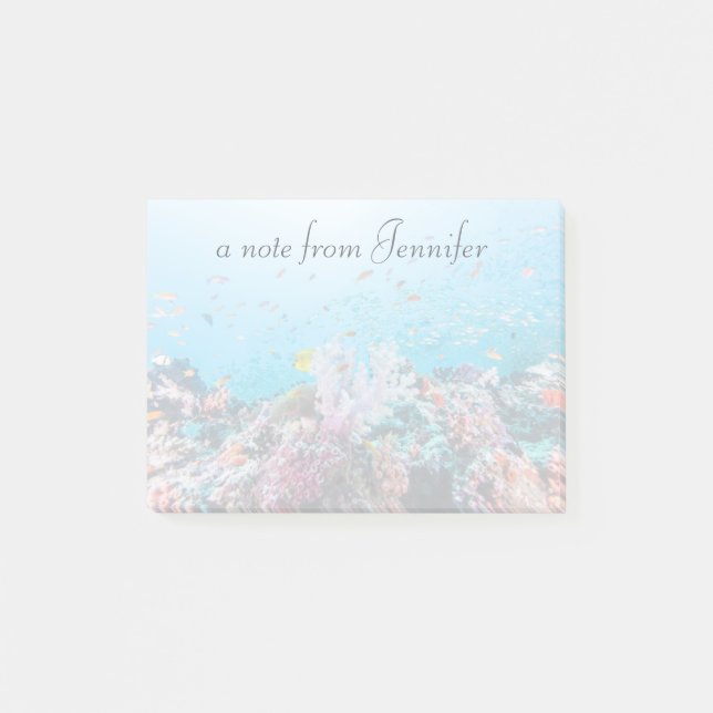 Scuba Diving With Colourful Reef And Coral Post-it Notes (Front)