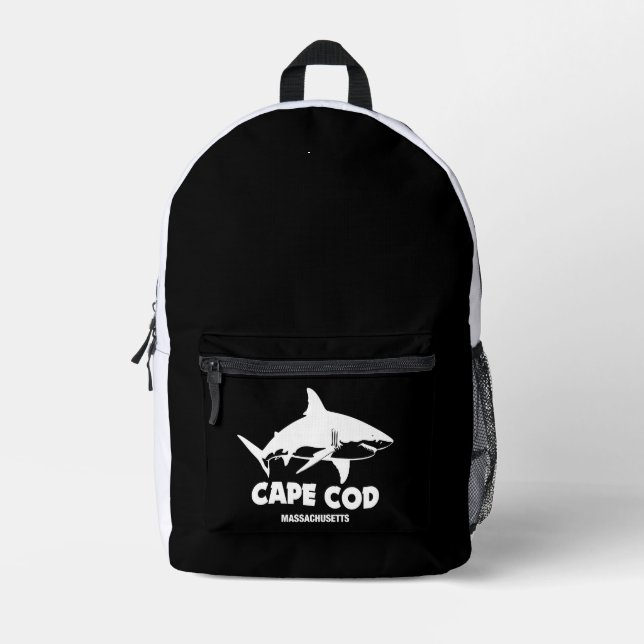 Scuba Diving With great White Sharks - Cape Cod Printed Backpack (Front)